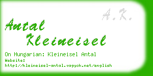 antal kleineisel business card